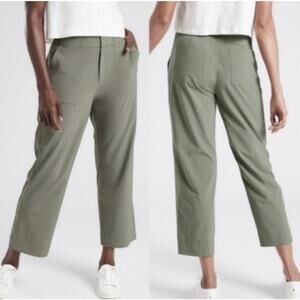 Athleta‎ Tribeca Utility Crop Straight Pants Green Size 6